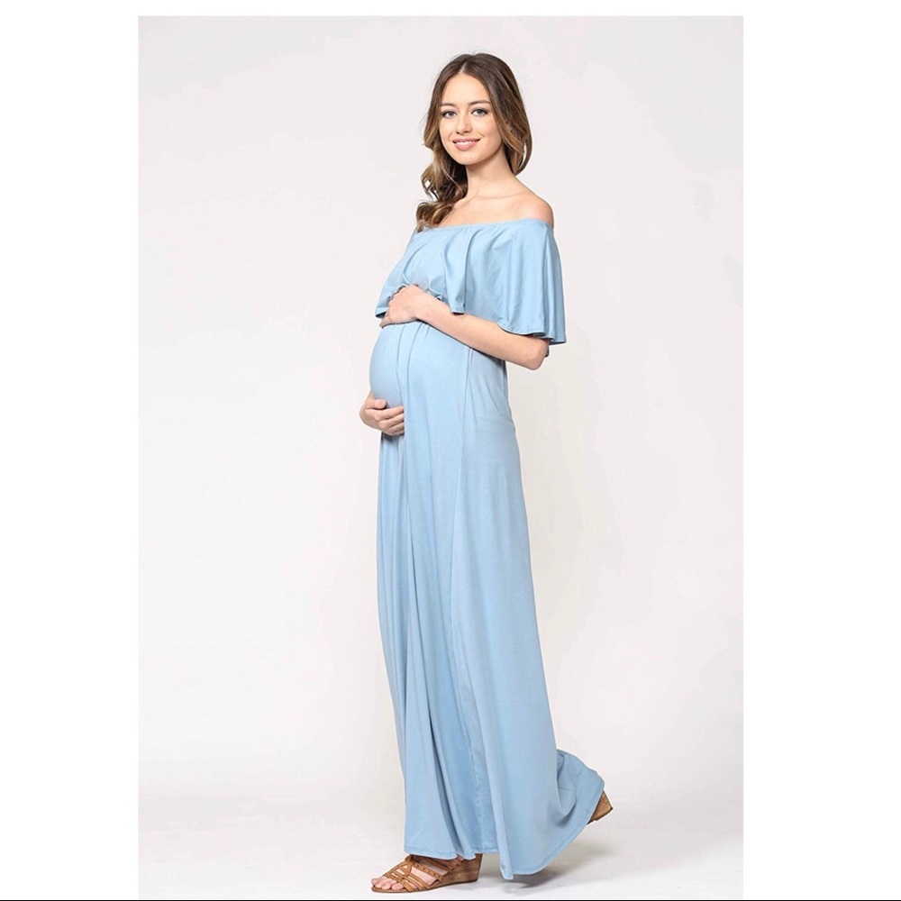 Off the shoulder maternity dress - Picture 3 of 3